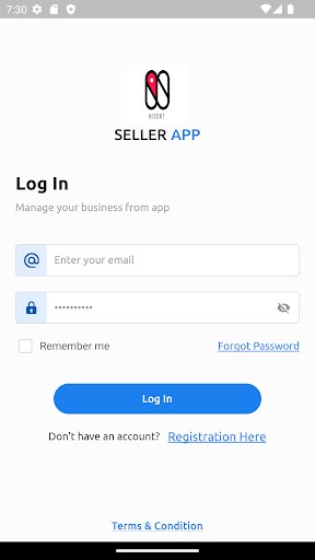 Android application Nisort - Vendor screenshort