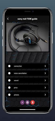 Android application Sony MDR7506 Guide screenshort