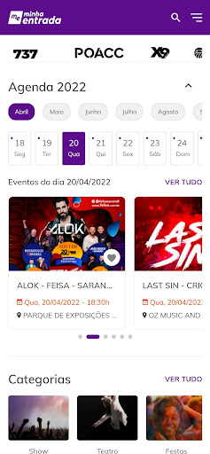 Android application Minha Entrada screenshort