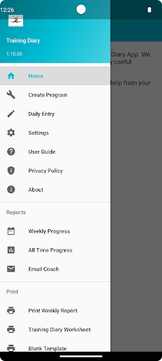 Android application Gymnastics Training Diary screenshort