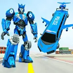Cover Image of डाउनलोड फ्लाइंग लिमो रोबोट कार ट्रांसफॉर्म: पुलिस रोबोट गेम 1.0.29 APK