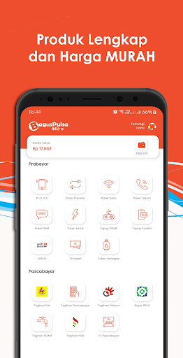 Android application BagusPulsa Mitra screenshort
