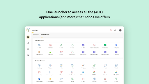 Screenshot of Zoho One - The Business Suite