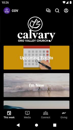 Android application Calvary Oro Valley screenshort