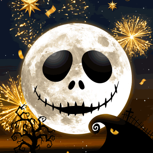 Spooky Gold Moon - Wallpaper logo