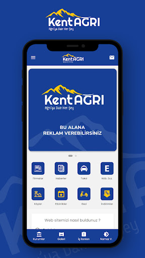 Android application Kent Ağrı screenshort