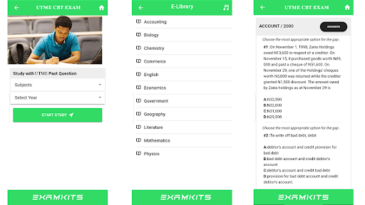Examkits - 2024 JAMB CBT App Screen 3