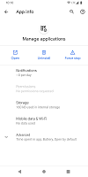 screenshot of Manage Apps Shortcut