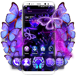 Purple Butterlfy Launcher Them: Download & Review
