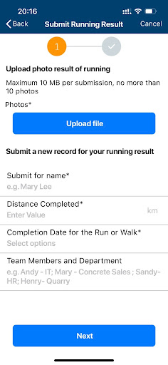 Alliance Run for hope Screen 2