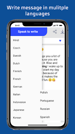 Speak to write Message