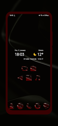 Android application Red Waves Icon Pack screenshort