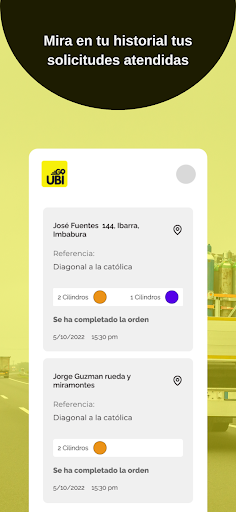 Android application goUbi-Delivery screenshort