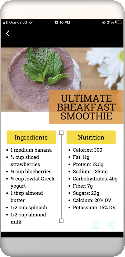 DIY Banana smoothies Screen 3