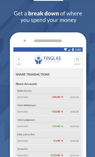 Finglas Credit Union Screen 3