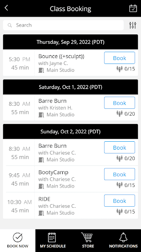 BarreWell Fitness Studio Screen 2