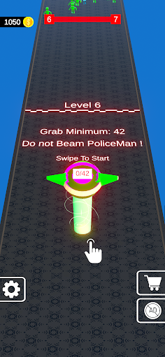 Android application Alien Ufo Beam Up Game 3D Game screenshort