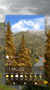 4 Season Road - Weather Live Wallpaper