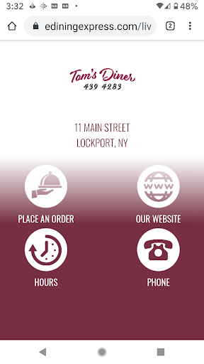 Android application Tom's Diner screenshort