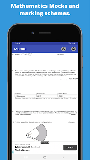 Mathematics; mocks papers. Screen 3