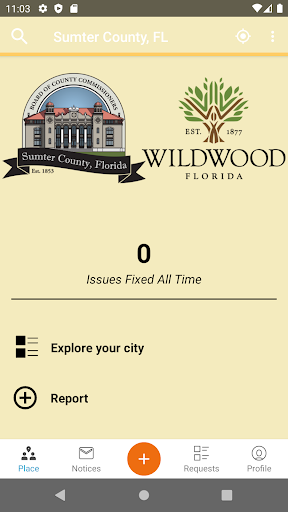 Android application Sumter FL 311 screenshort