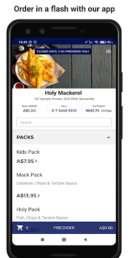 Android application Holy Mackerel screenshort