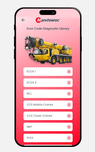 Manitowoc App Center Screen 3