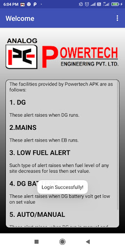 Powertech Genset Screen 3