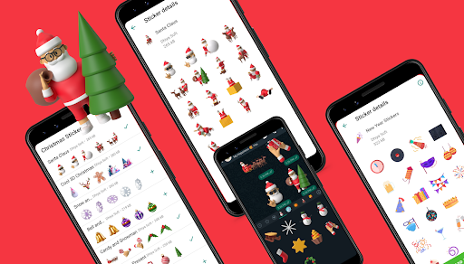 Android application Christmas Stickers for Watsup screenshort