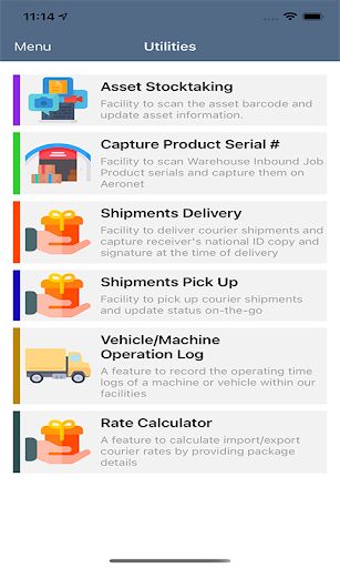 AeroNet App Screen 2