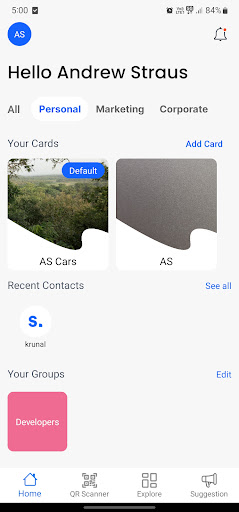 Android application Swop Network screenshort