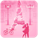 Pink Paris Love Rabbit icon