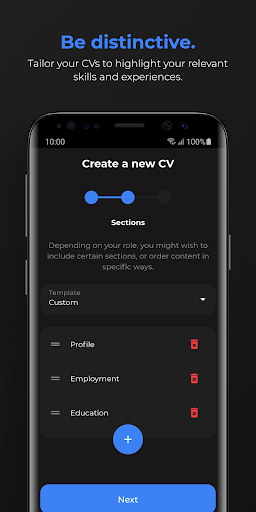 Progression CV Screen 3