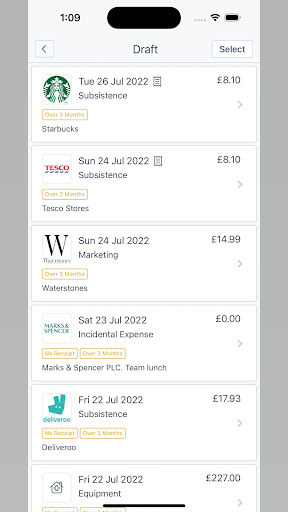 Capture Expense Screen 3