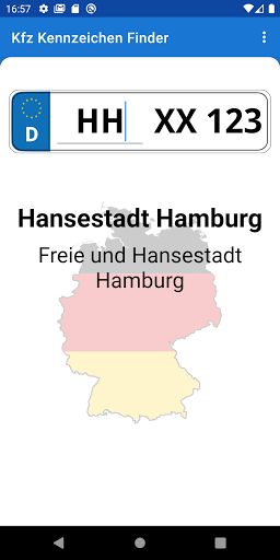 Android application Kfz Kennzeichen Finder screenshort