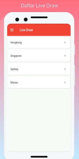 Android application Togel Lengkap - Live Draw screenshort