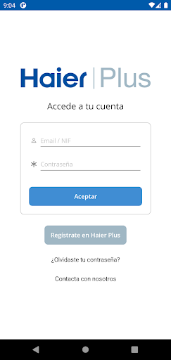 Android application Haier Plus screenshort