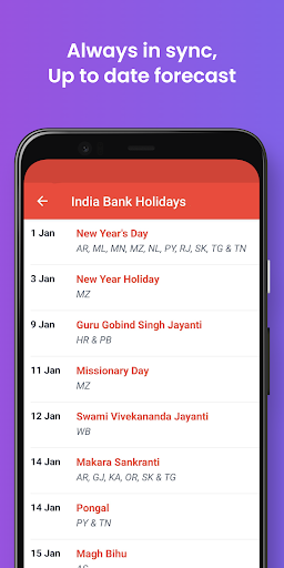 India Bank Holidays 2024 Screen 3