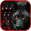 Black Wild Wolf Keyboard Backg icon