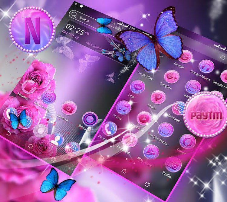 Pink Rose Launcher Theme - 5.0 - (Android)