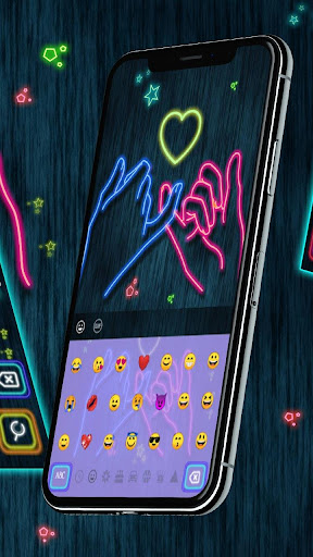 Fluorescent Neon Promise Keyboard