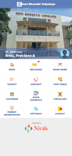 Android application Kavi Bharathi Vidyalaya screenshort