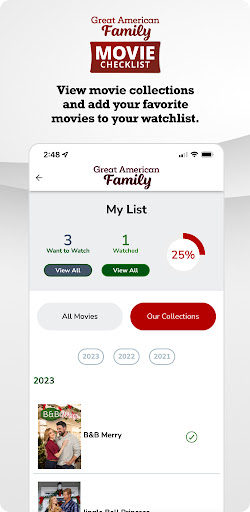GFAM Movie Checklist Screen 2