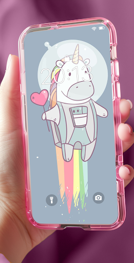 Kawaii Unicorn Wallpaper Screen 3