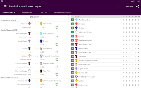 Imágen 12 Resultados para Premier League android