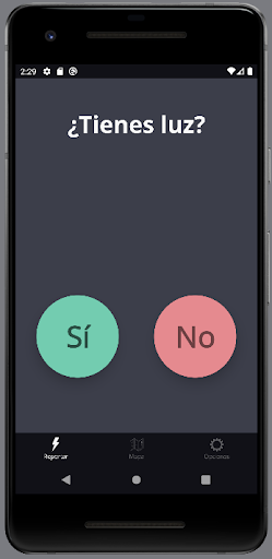 Android application Apagón screenshort