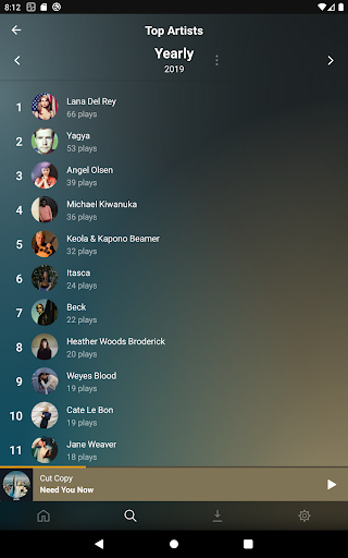 Screenshot of Plexamp