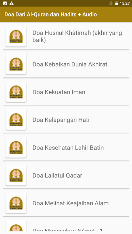 Doa Dari Quran & Hadits +Audio - 1.0 - (Android)