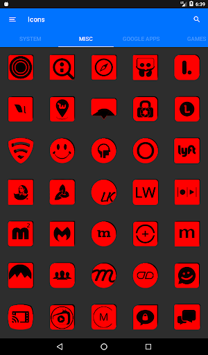 Red and Black Icon Pack