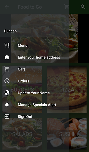 Food for Thought Admin Demo Screen 3